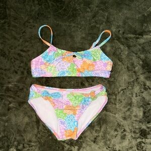 art class Multicolor Paisley Girls Two-Piece Swim Set
